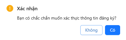  Chọn xác thực thông tin