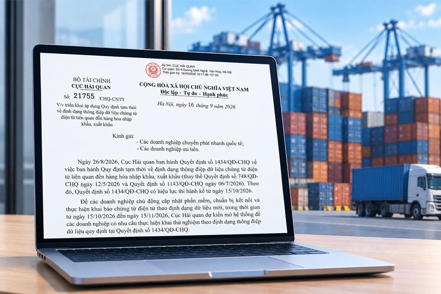 Công văn 21755/CHQ-CNTT của Cục Hải quan.