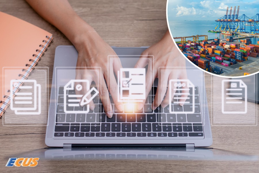 Nộp hồ sơ hải quan điện tử.