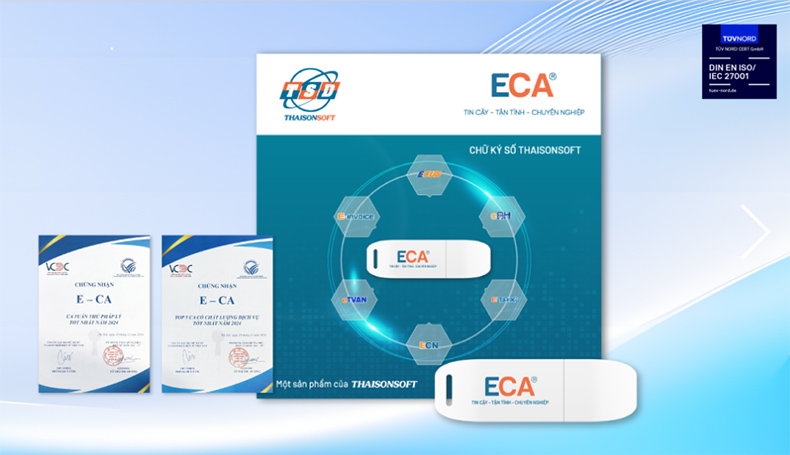 Hệ sinh thái của Công ty Thái Sơn cũng có dịch vụ chữ ký số công cộng ECA