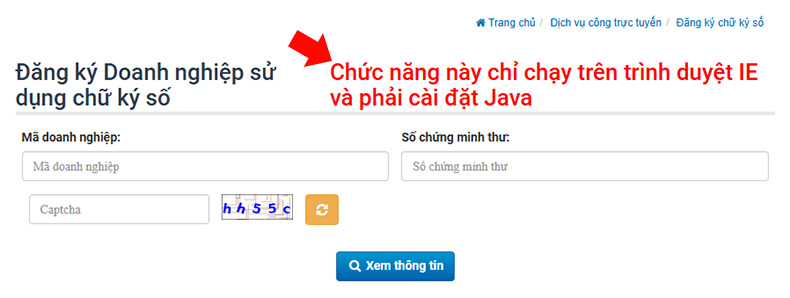 Doanh nghiệp bắt buộc cài đặt môi trường Java/IE trên máy