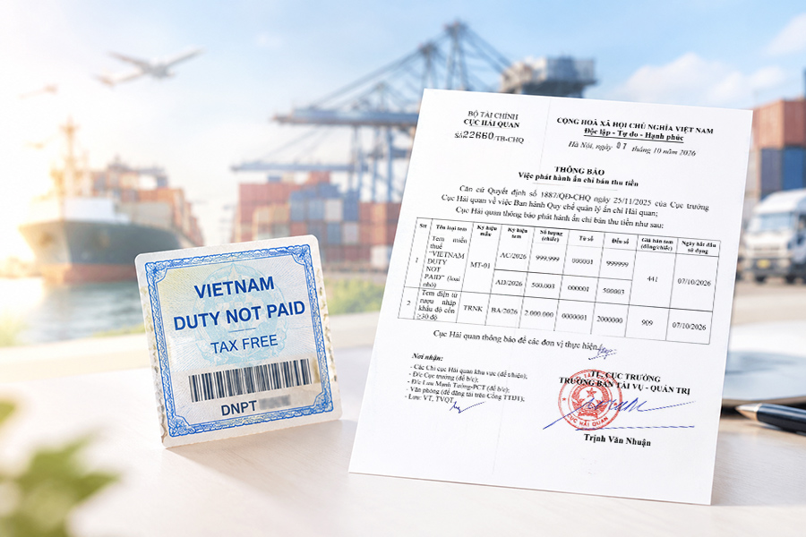 Thông báo 22660/TB-CHQ về việc phát hành ấn chỉ bán thu tiền.