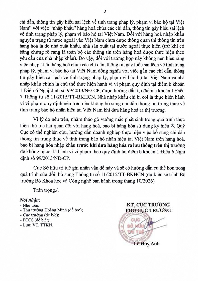 Trang 2 Công văn số 5145/SHTT-TTKN