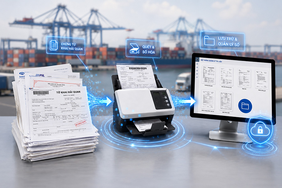 Hướng dẫn khai báo chứng từ số hóa hải quan trên ECUS